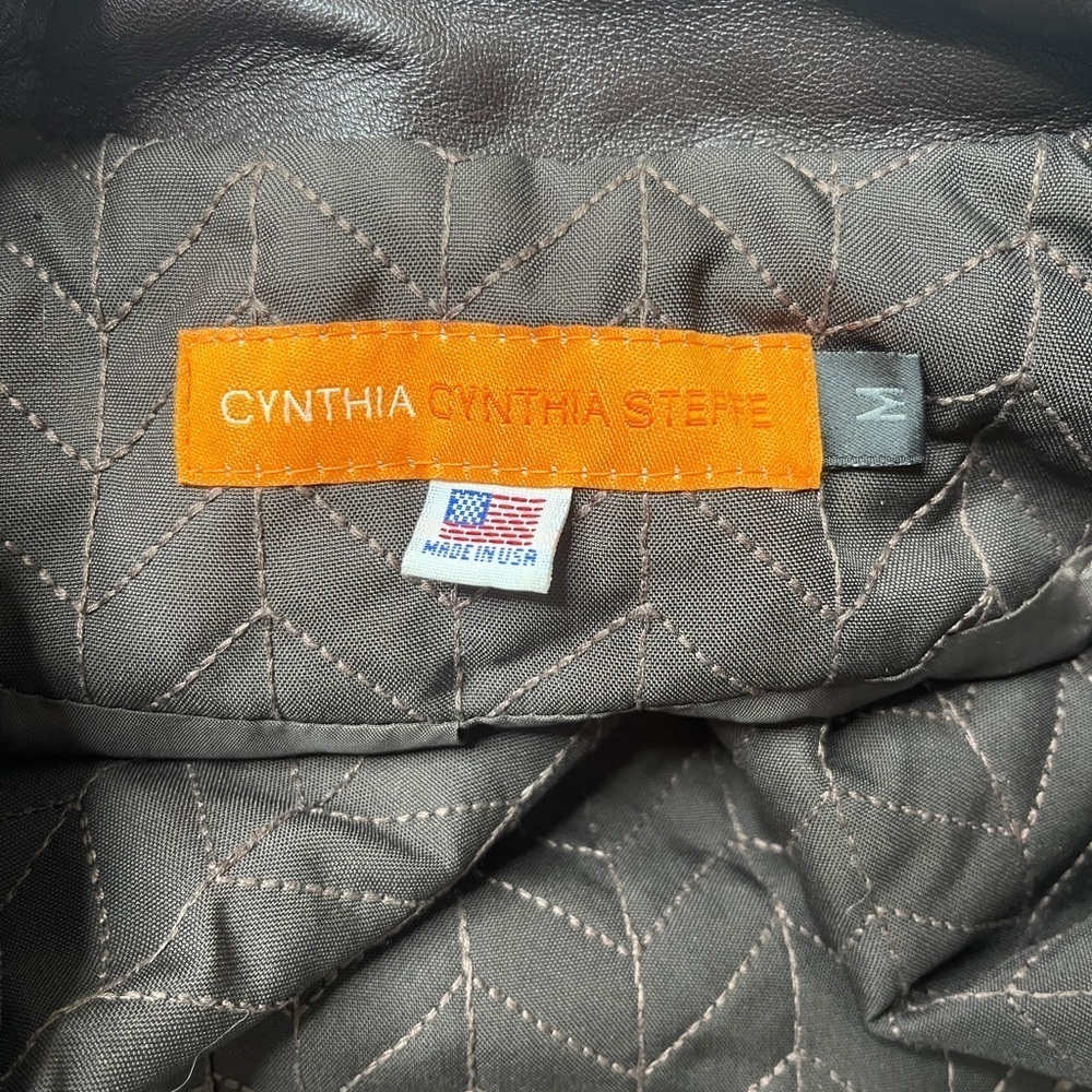 VNTG Cynthia Steffe Quilted Double Breasted Coat Sz Med Preppy 90s Made In USA - Picture 4 of 16